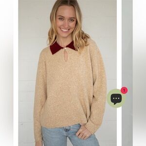 Things Between The Classic Cutie Polo Sweater. Size Large.